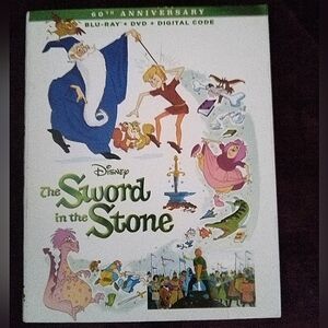 The Sword In The Stone 60th Anniversary Blu Ray + DVD + Digital Code